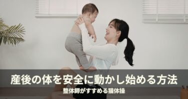 産後の体を安全に動かし始める方法【整体師がすすめる猫体操】